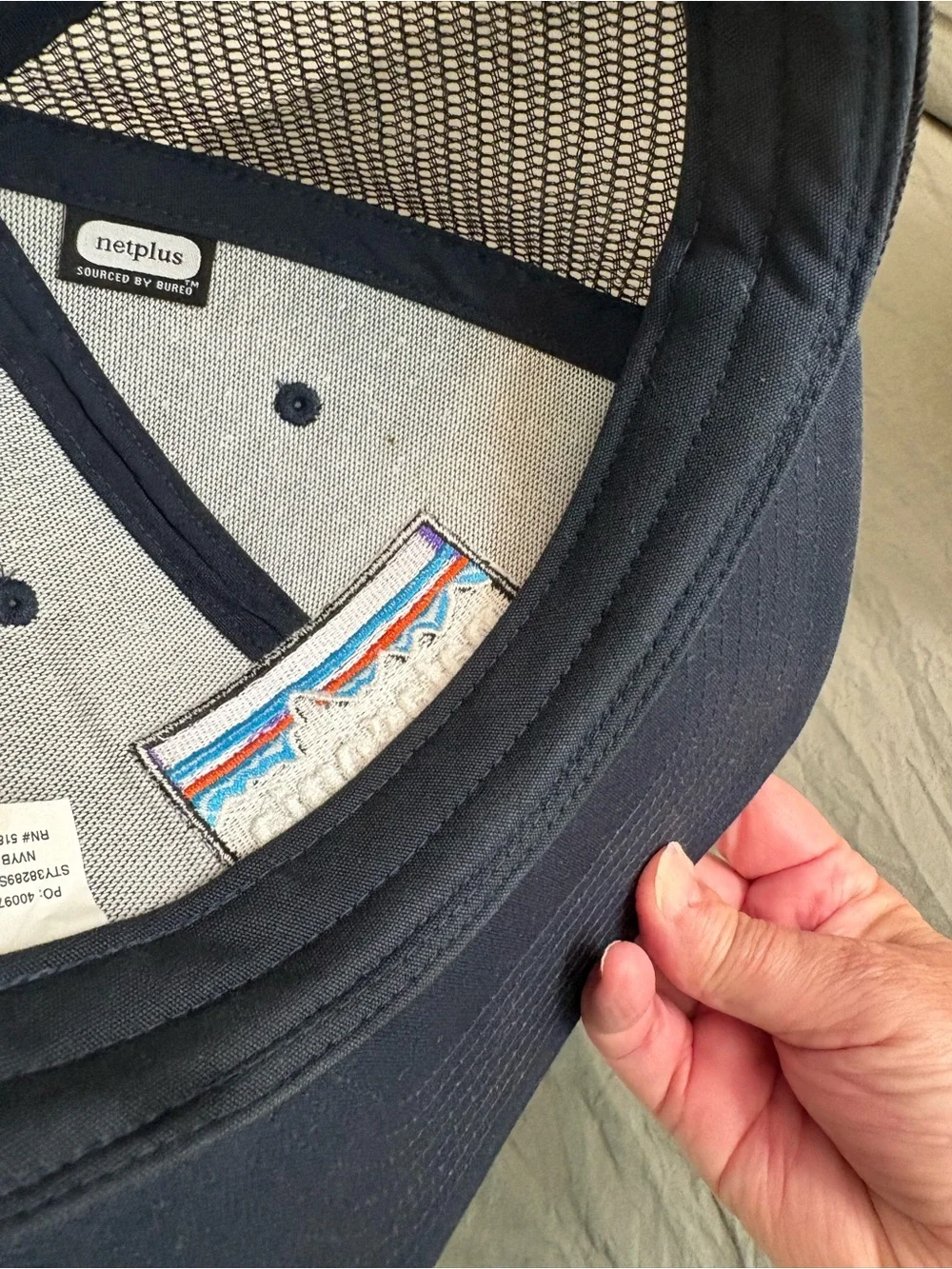 Patagonia Six Panel Logo Trucker Snapback Hat. OS.